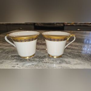 LENOX Tudor Teacups- Set of 2 - Discontinued & Rare!